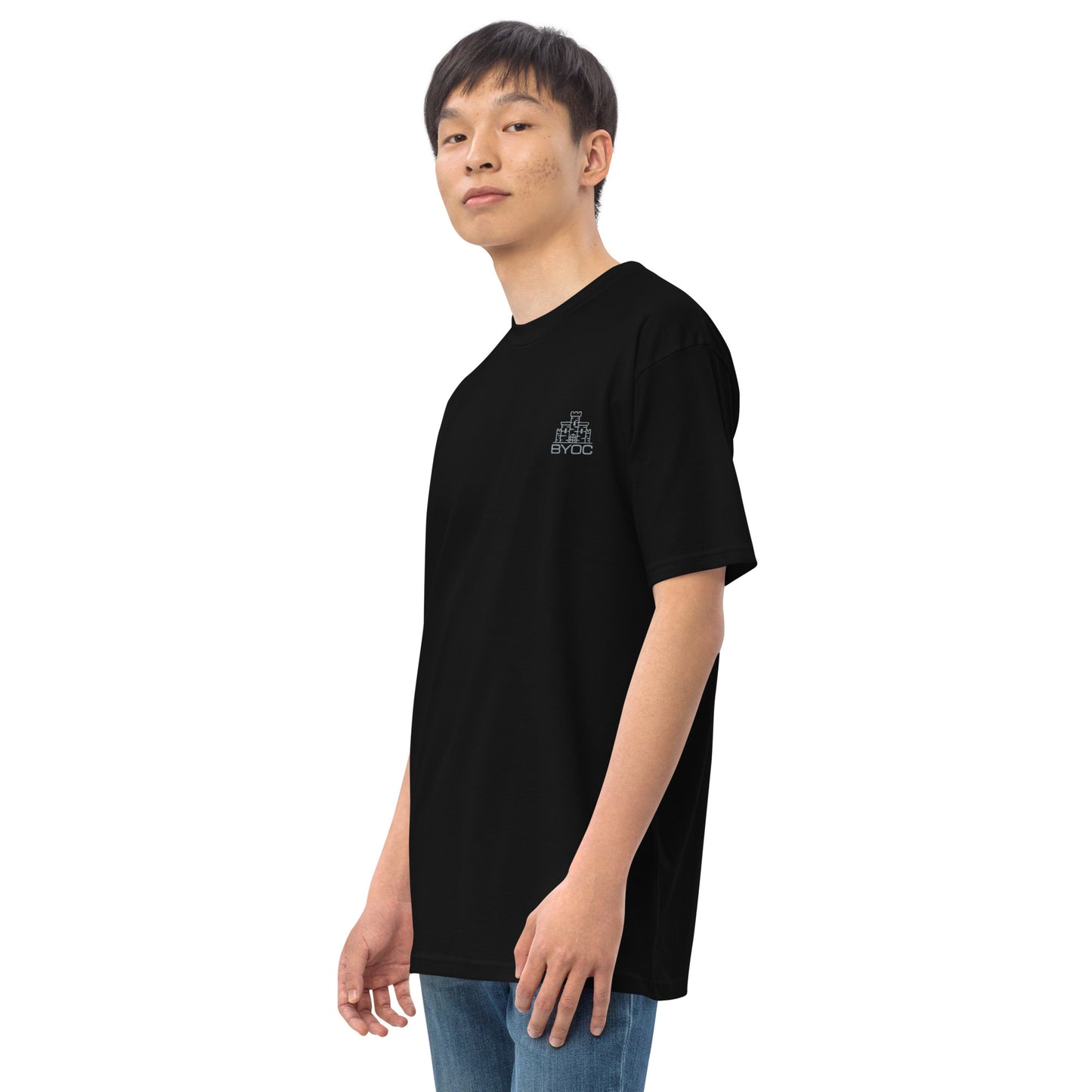 Men's Black Embroidered Shirt