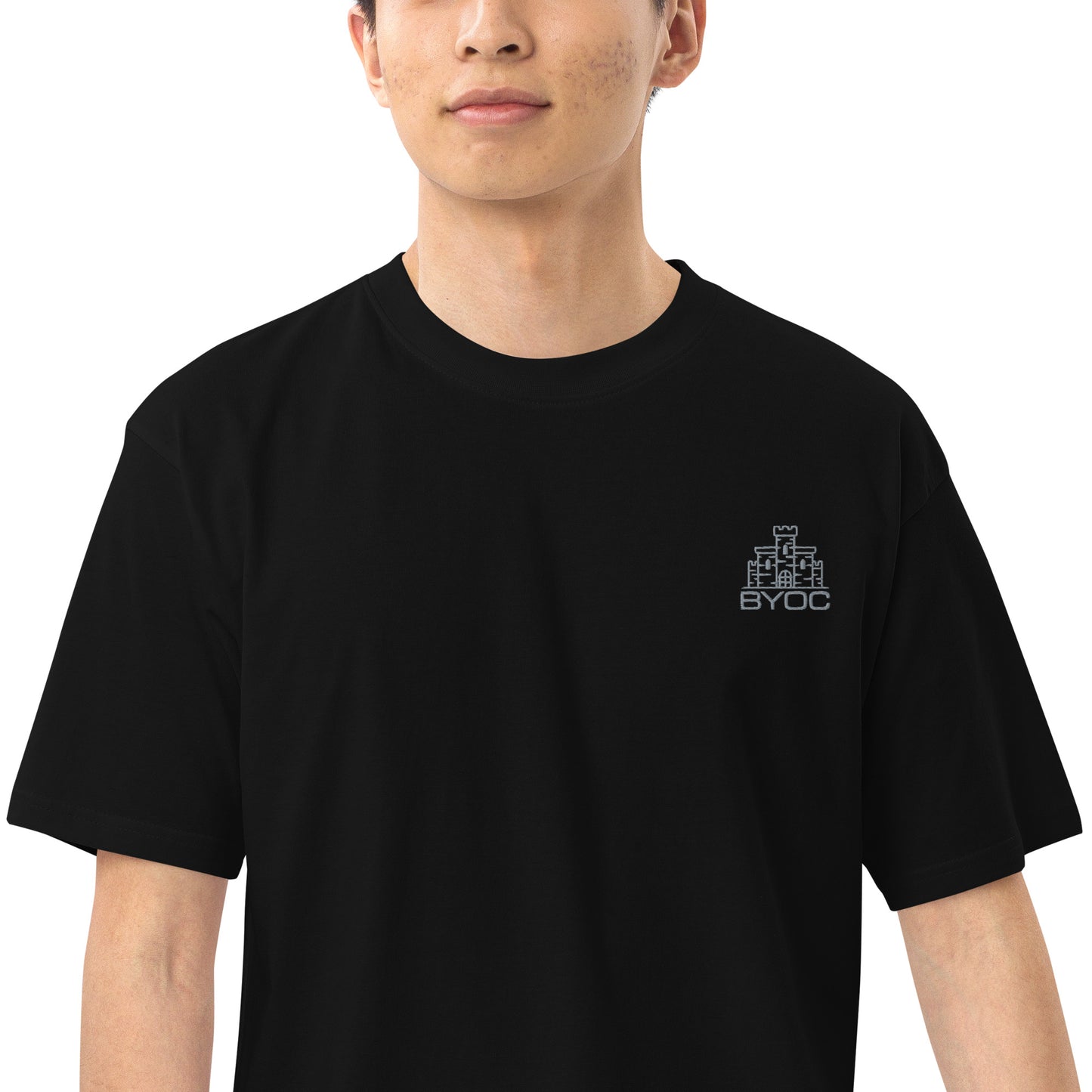 Men's Black Embroidered Shirt