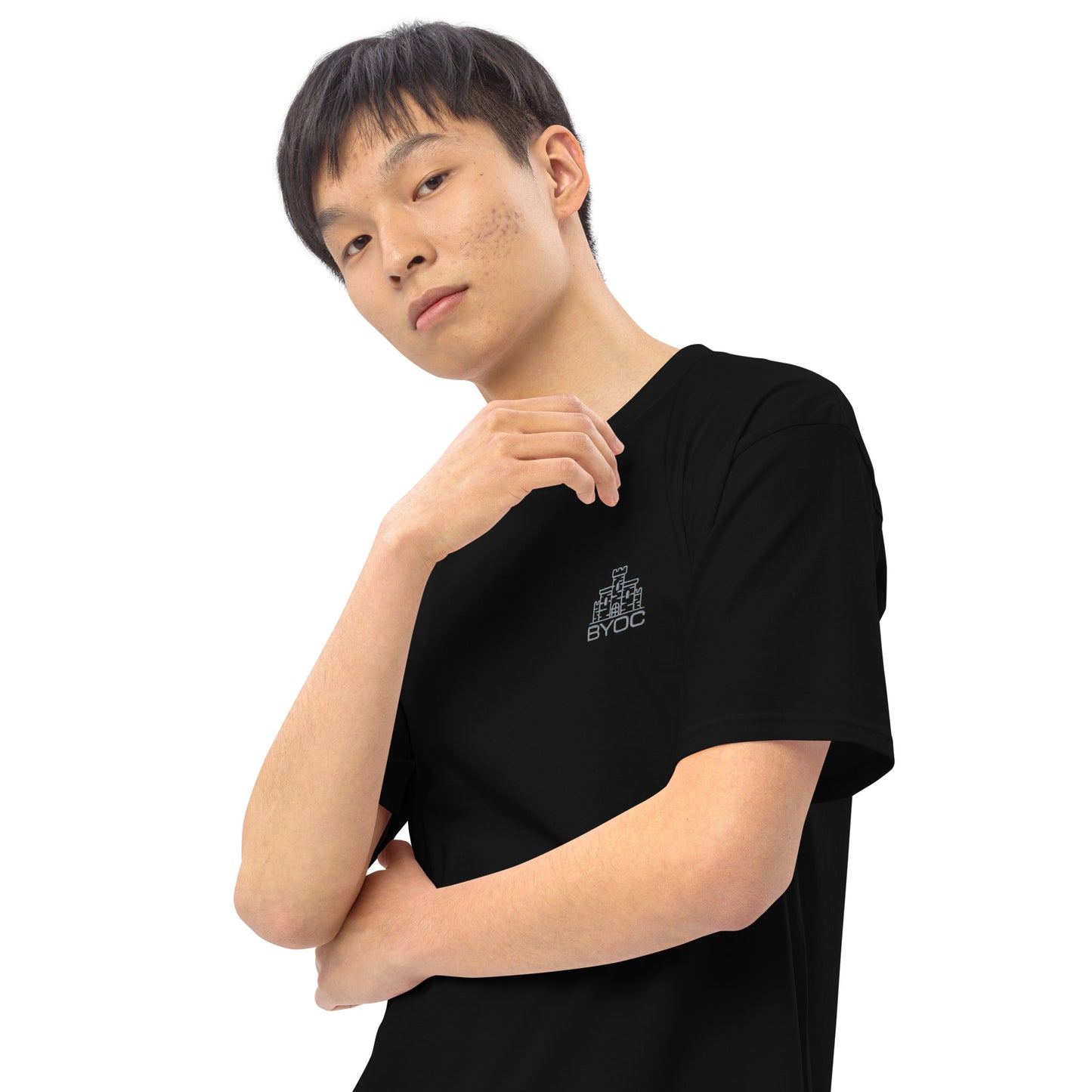 Men's Black Embroidered Shirt