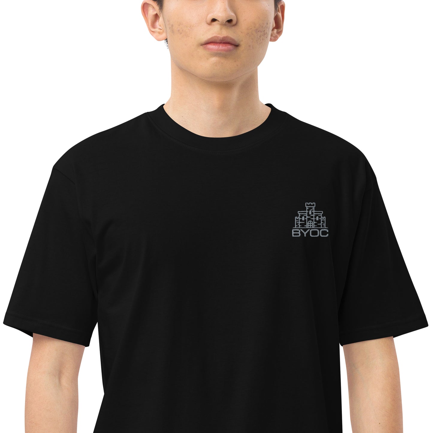 Men's Black Embroidered Shirt