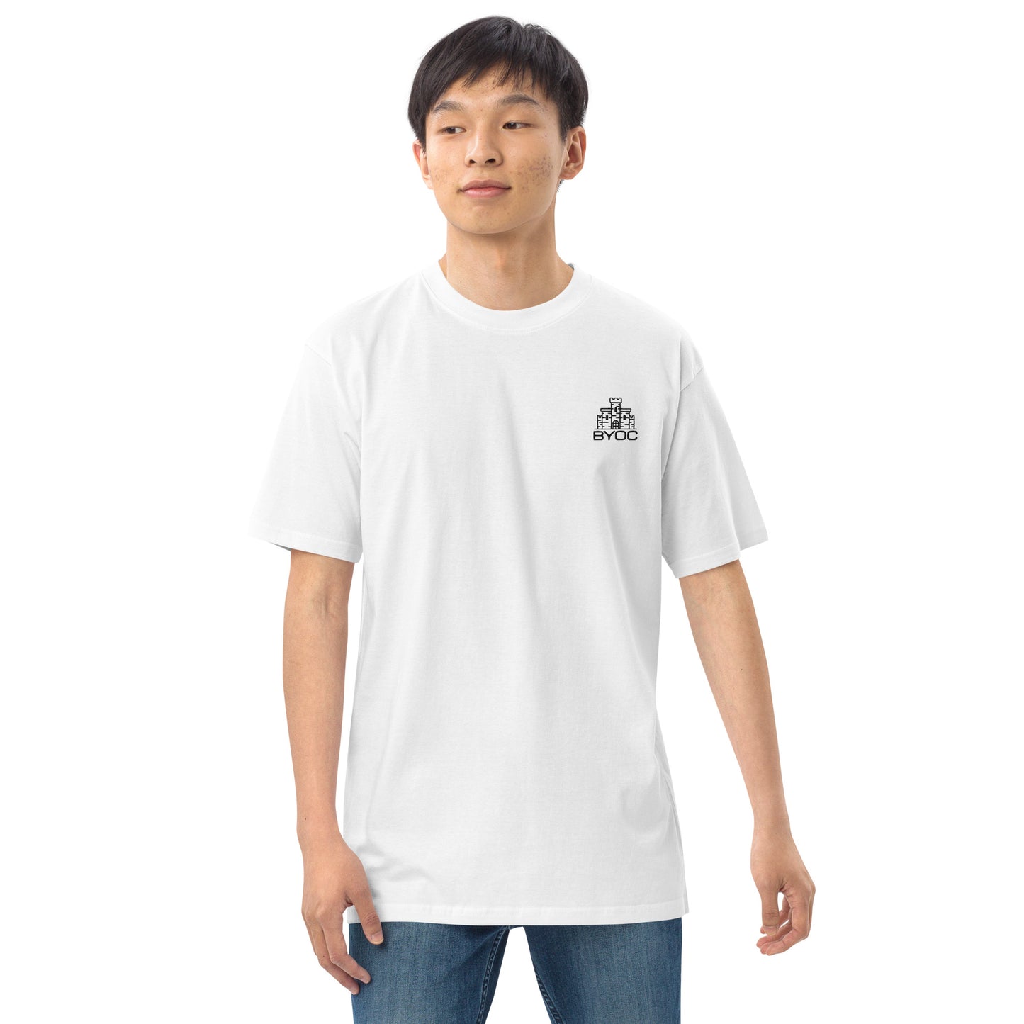 Men's White Embroidered Shirt