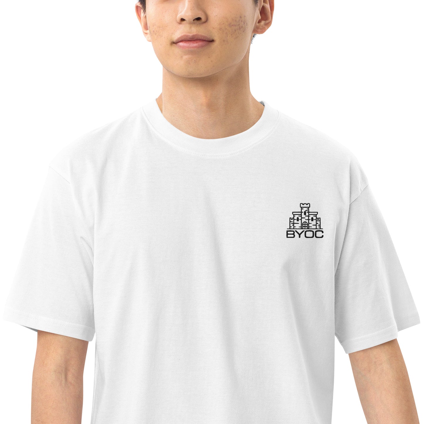 Men's White Embroidered Shirt