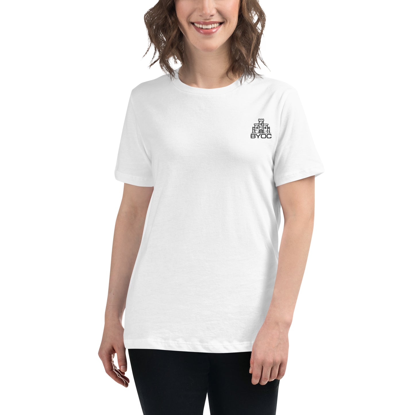 Women's White Embroidered T-Shirt