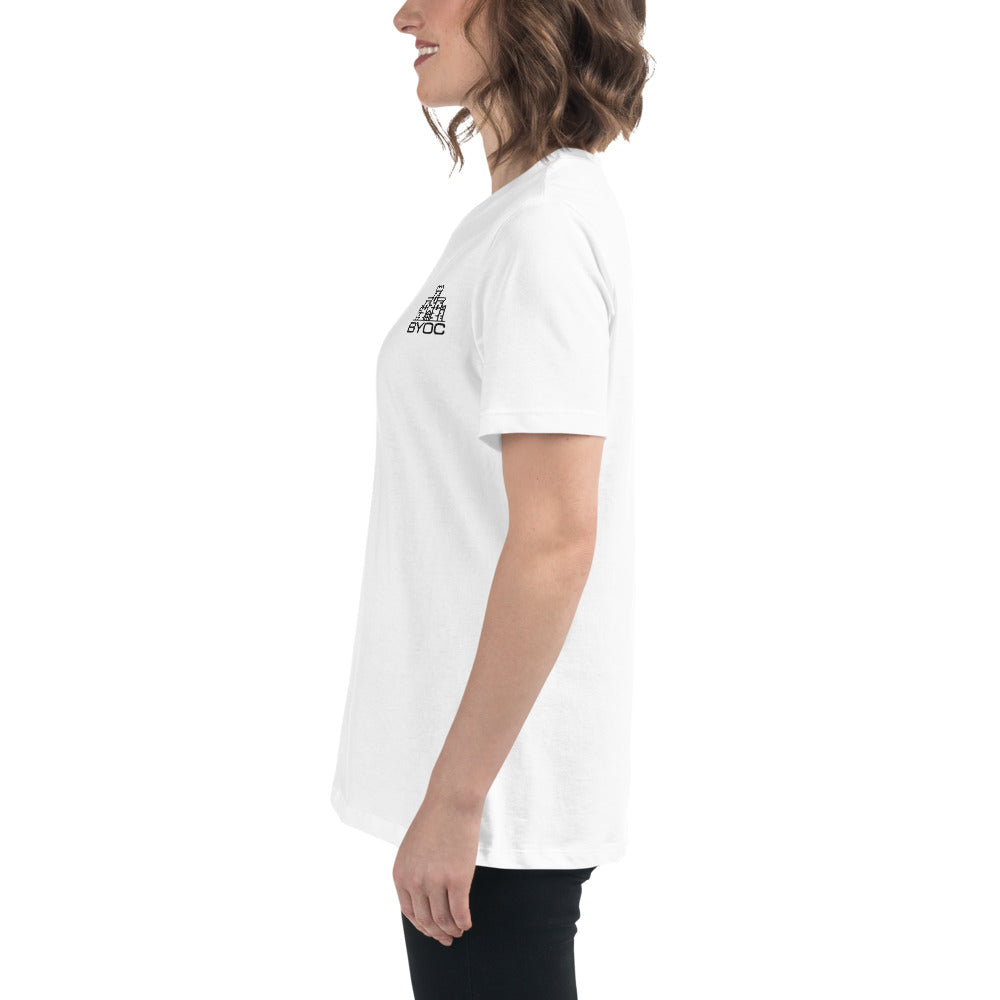 Women's White Embroidered T-Shirt