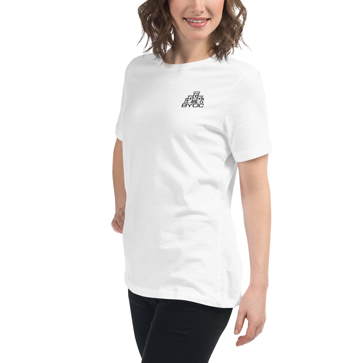 Women's White Embroidered T-Shirt