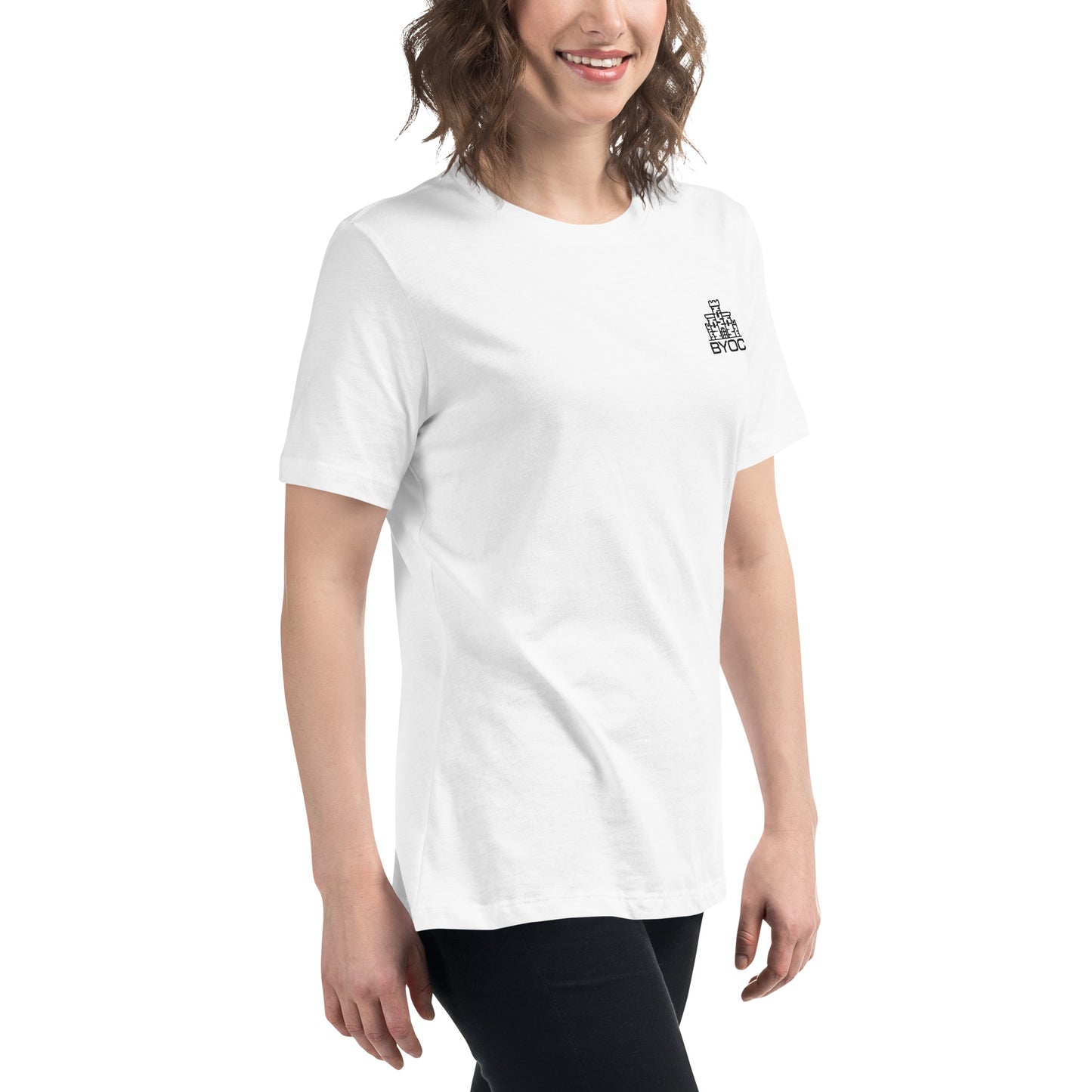 Women's White Embroidered T-Shirt